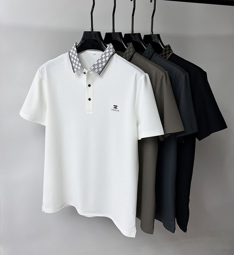 Lavish Dynamic Wave Polo T-Shirt: Effortless Motion in Every Thread