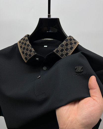 Lavish Dynamic Wave Polo T-Shirt: Effortless Motion in Every Thread