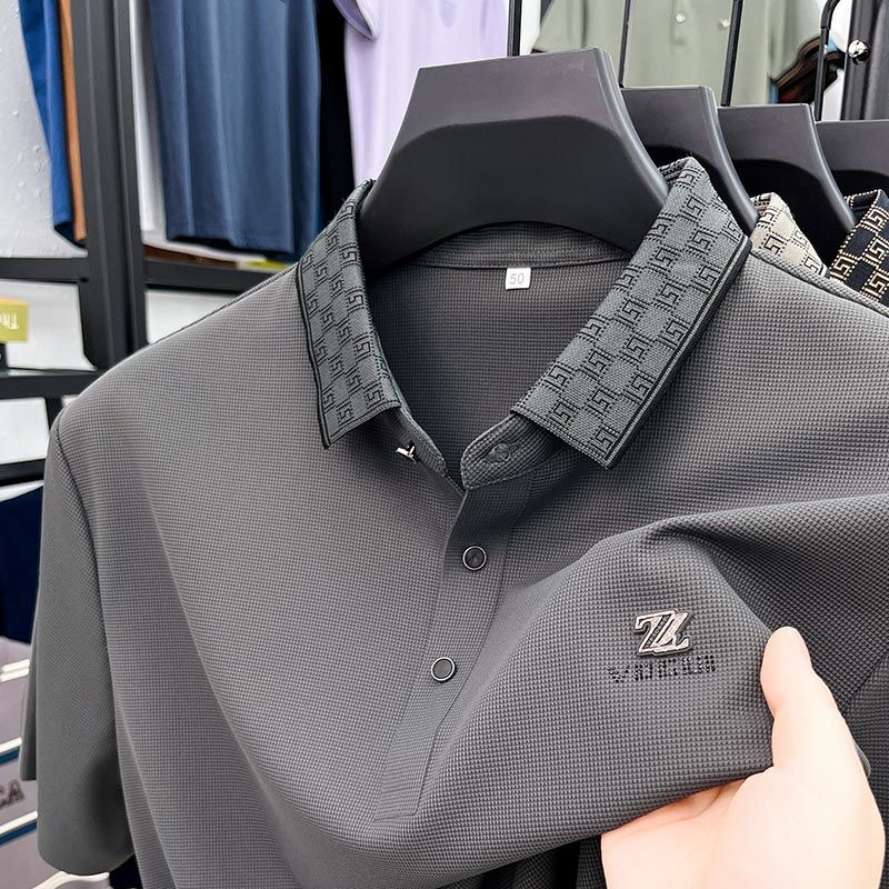 Vintage Dynamic Wave Polo T-Shirt: Effortless Motion in Every Thread