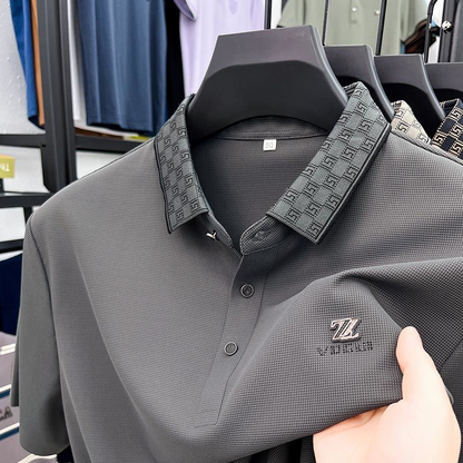 Vintage Dynamic Wave Polo T-Shirt: Effortless Motion in Every Thread