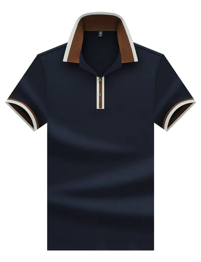 Frayline Navy Ember Stripe Collar Polo T-Shirt