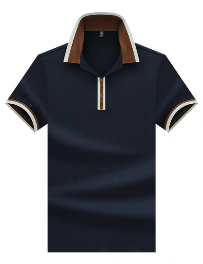 Frayline Navy Ember Stripe Collar Polo T-Shirt