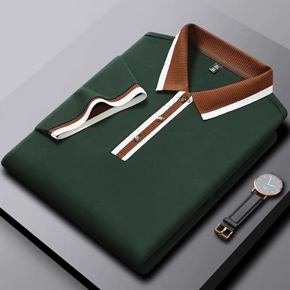 Frayline Green Ember Stripe Collar Polo T-Shirt