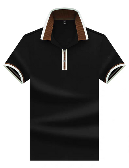 Frayline Black Ember Stripe Collar Polo T-Shirt