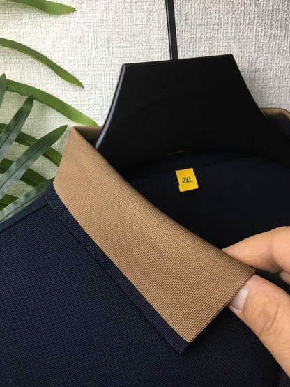 Frayline Navy Blue Heritage Contrast Collar Polo T-Shirt