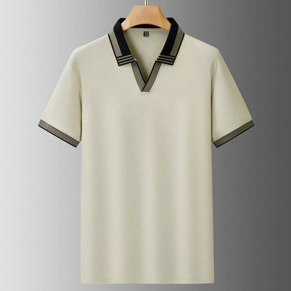 Frayline Ivory Riviera Open-Collar Polo T-Shirt