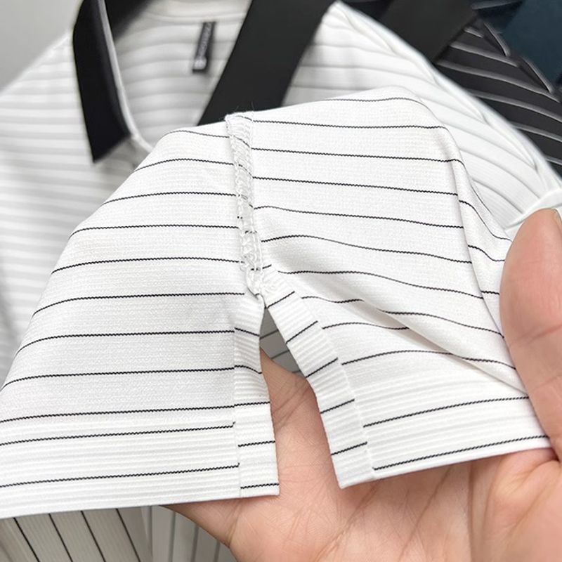 Lavish Edge Striped Polo T-Shirts