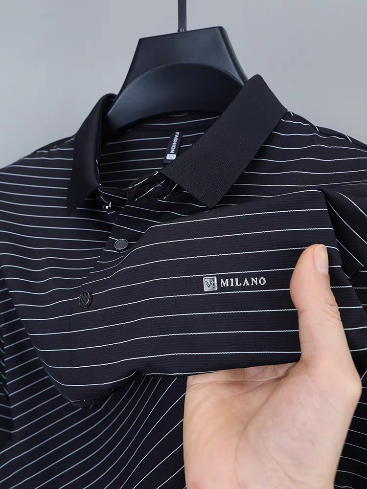 Lavish Edge Striped Polo T-Shirts
