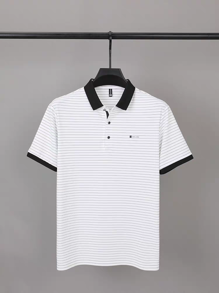 Lavish Edge Striped Polo T-Shirts